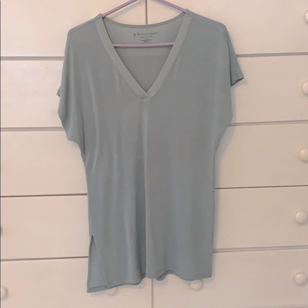 Philosophy V Neck Short Sleeve Shirt